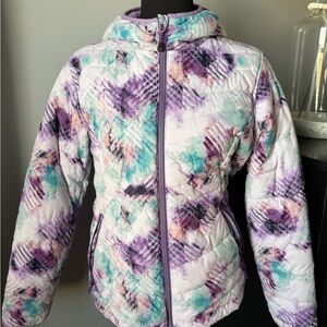 DSG colorful patterned puffer jacket w/hood